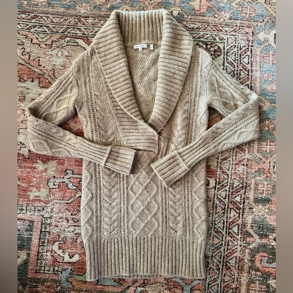 Vince Wool & Cashmere Shawl Collar Sweater XS